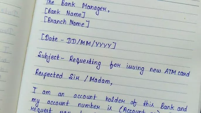 Atm Card Request Letter புதிய ஏடிஎம் கார்டு வாங்கபேங்க் மேலாளருக்கு கடிதம் எழுதுவது எப்படி-? Atm Card Request Letter புதிய ஏடிஎம் கார்டு வாங்கபேங்க் மேலாளருக்கு கடிதம் எழுதுவது எப்படி-?