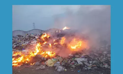 மதுரை அருகே குப்பை கிடங்கில் தீ வைப்பு: மக்கள் அவதி