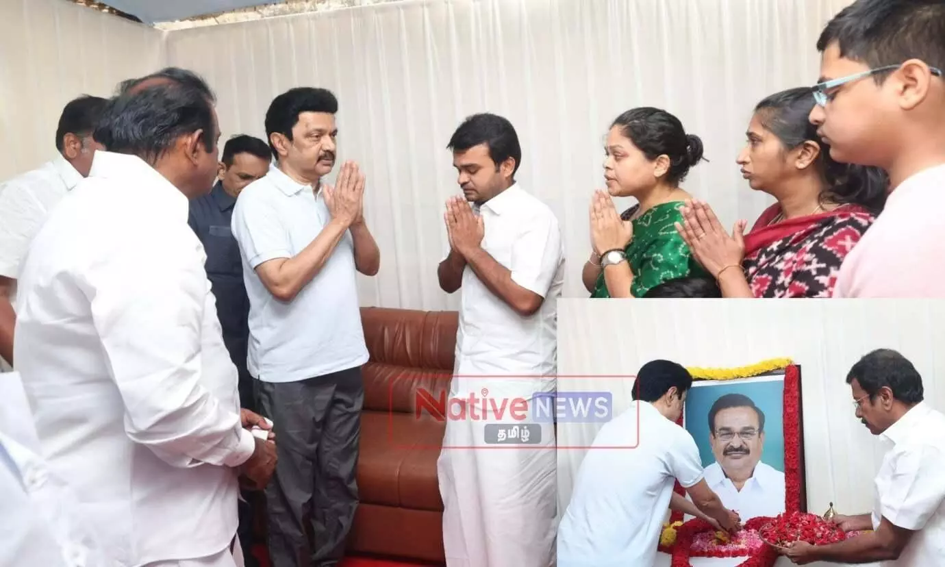 மறைந்த எம்.பி. கணேசமூர்த்தியின் வீட்டிற்கு சென்று ஸ்டாலின் ஆறுதல் மறைந்த எம்.பி. கணேசமூர்த்தியின் வீட்டிற்கு சென்று ஸ்டாலின் ஆறுதல்