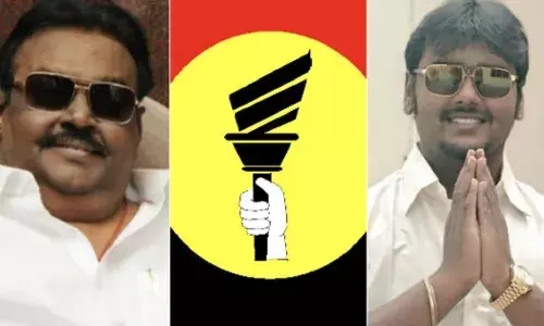 விருதுநகரில் விஜயகாந்த் மகன் போட்டி! தலைவர்களுக்கு சிக்கல் விருதுநகரில் விஜயகாந்த் மகன் போட்டி! தலைவர்களுக்கு சிக்கல்