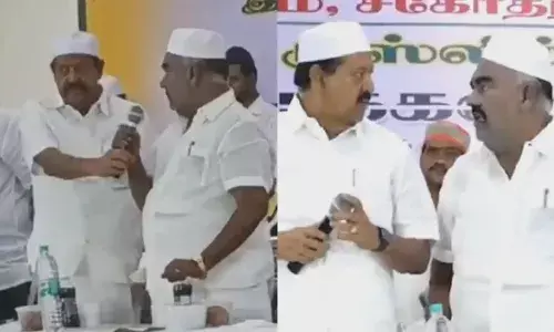 அமைச்சர் மஸ்தான் பேசிக்கொண்டிருக்கும்போதே மைக்கை பிடுங்கிய அமைச்சர் பொன்முடி
