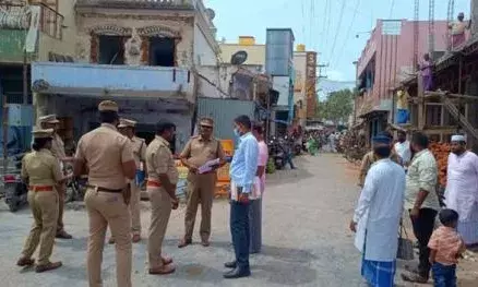 விநாயகர் சிலை ஊர்வலம் செல்லும் சாலைகள்: எஸ்பி ஆய்வு விநாயகர் சிலை ஊர்வலம் செல்லும் சாலைகள்: எஸ்பி ஆய்வு