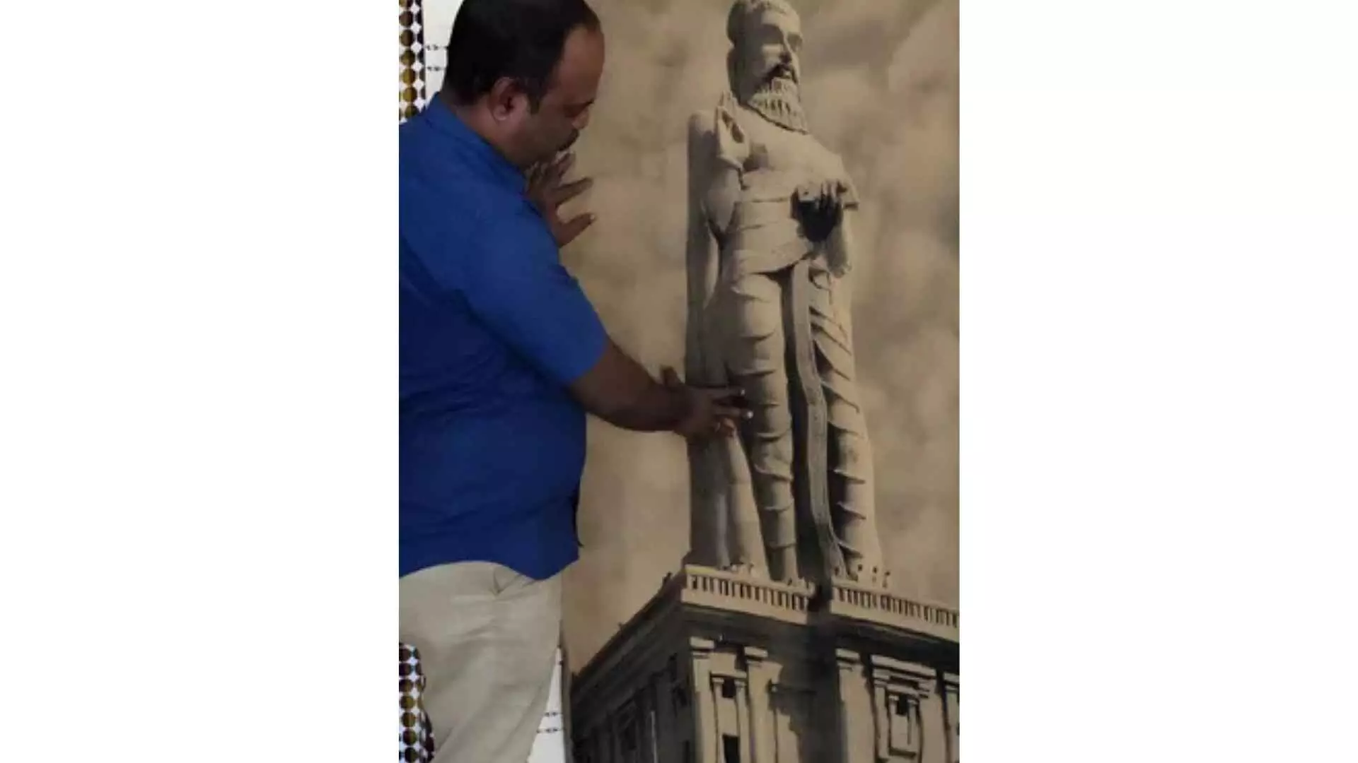 திருவள்ளுவர் உருவத்தை போர்வையில் உற்பத்தி செய்த வடிவமைப்பாளர்..! திருவள்ளுவர் உருவத்தை போர்வையில் உற்பத்தி செய்த வடிவமைப்பாளர்..!