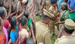 ராசிபுரம் அருகே இரு சமூகத்தினர் மோதல்- போலீசார் குவிப்பு..! ராசிபுரம் அருகே இரு சமூகத்தினர் மோதல்- போலீசார் குவிப்பு..!