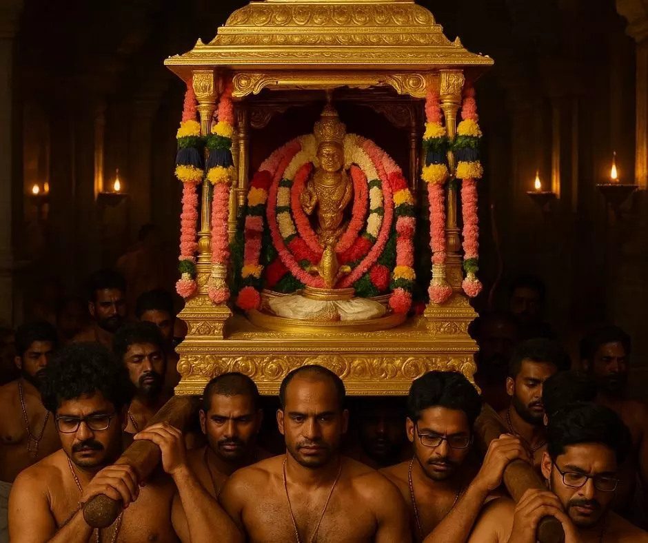 சென்னிமலை முருகன் கோவிலில்,புதிய தங்க ரதம் ஒன்றை உருவாக்கும் பணி ஆரம்பம் சென்னிமலை முருகன் கோவிலில்,புதிய தங்க ரதம் ஒன்றை உருவாக்கும் பணி ஆரம்பம்