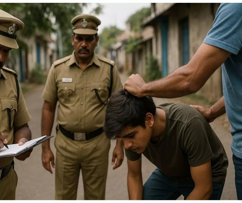 வாலிபரை அடிக்கும் வீடியோ வைரலானதால் போலீசார் விசாரணை வாலிபரை அடிக்கும் வீடியோ வைரலானதால் போலீசார் விசாரணை