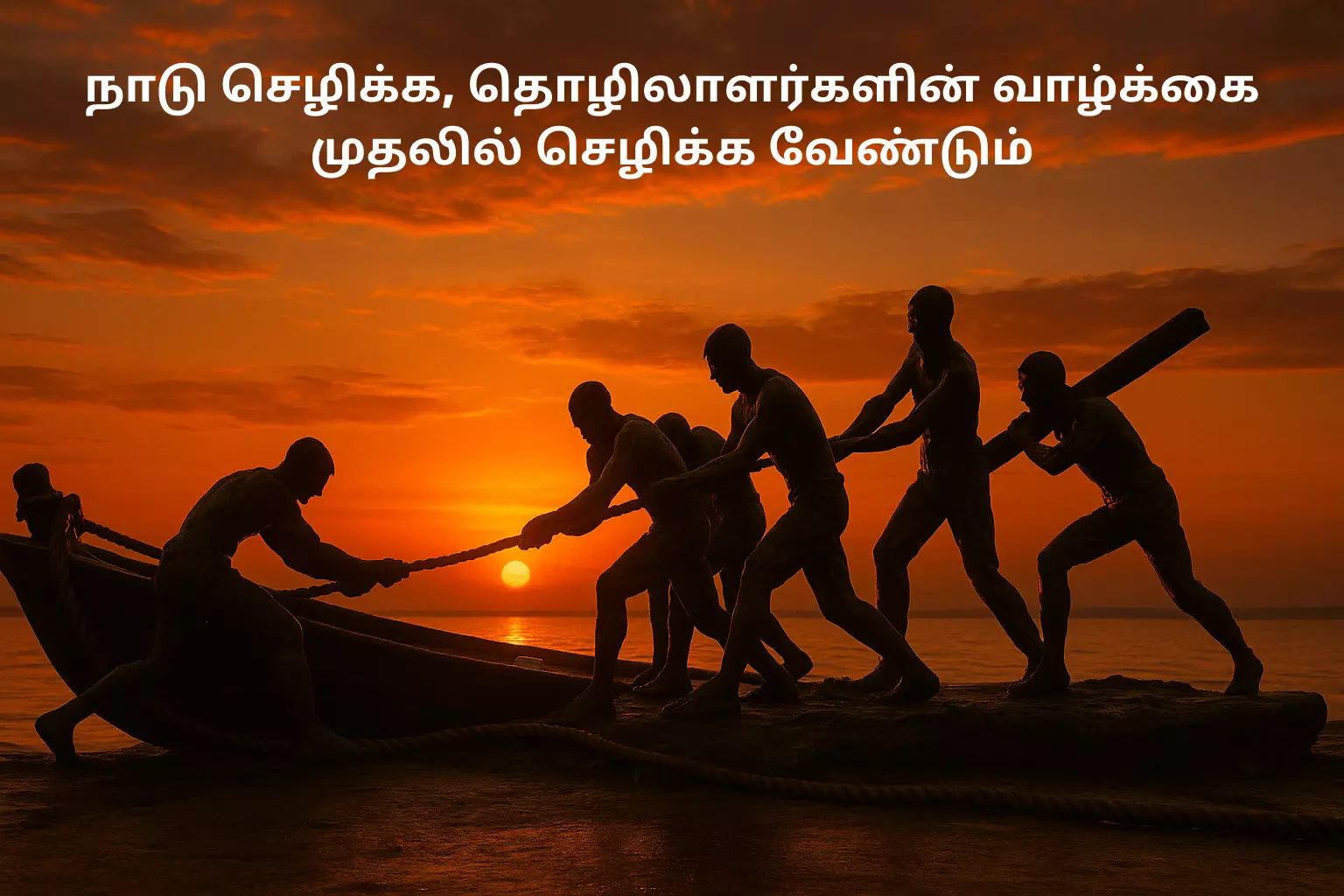 நாடு செழிக்க, தொழிலாளர்களின் வாழ்க்கை முதலில் செழிக்க வேண்டும் நாடு செழிக்க, தொழிலாளர்களின் வாழ்க்கை முதலில் செழிக்க வேண்டும்