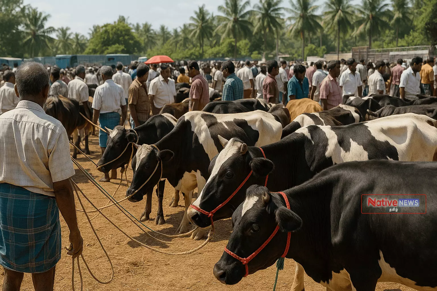 ரூ.1.35 கோடிக்கு கால்நடை விற்பனை-விவசாயிகள் மகிழ்ச்சி ரூ.1.35 கோடிக்கு கால்நடை விற்பனை-விவசாயிகள் மகிழ்ச்சி
