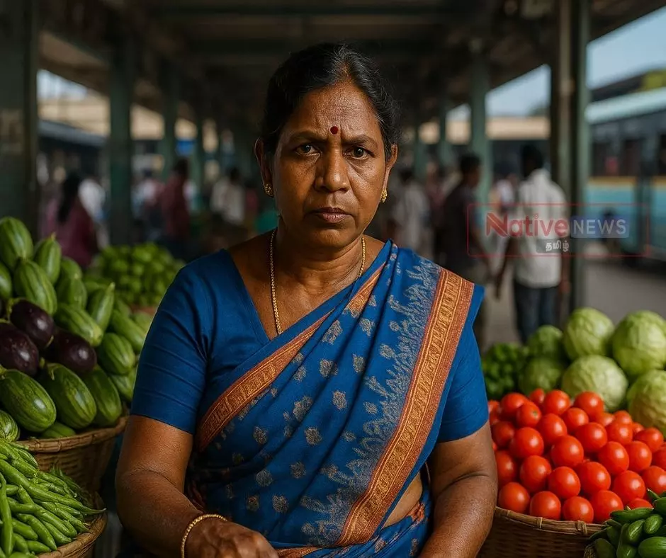 ஓமலூரில், பஸ் நிறுத்தத்தை முழுக்க கவர்ந்த காய்கறி சந்தை ஓமலூரில், பஸ் நிறுத்தத்தை முழுக்க கவர்ந்த காய்கறி சந்தை