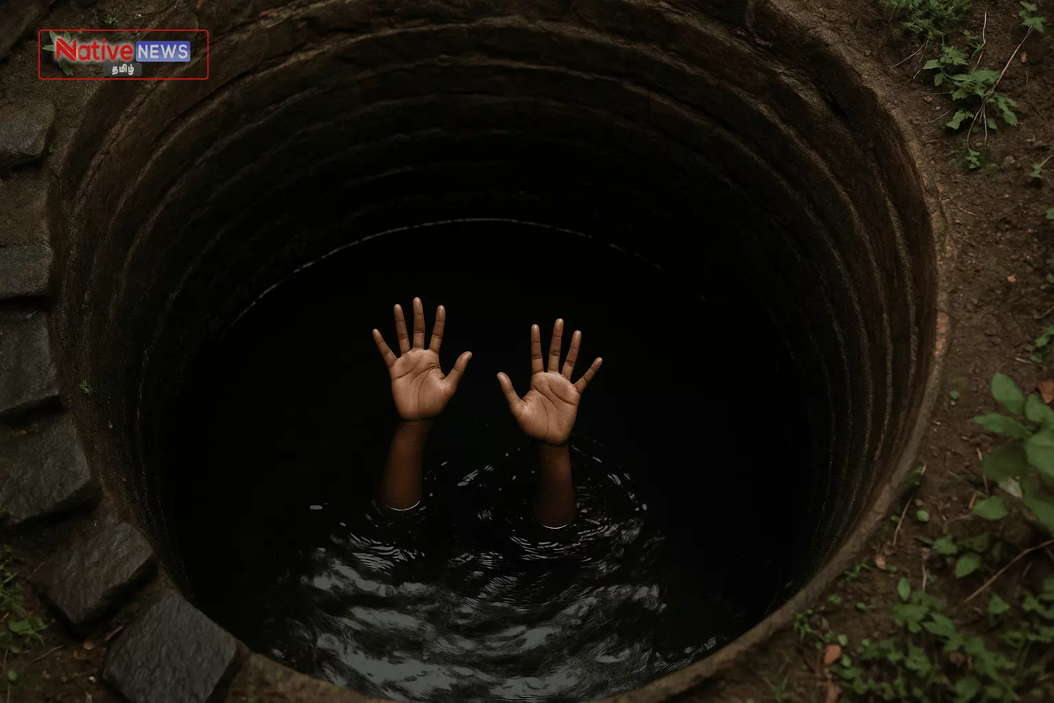 கிணற்றில் மூழ்கிய 9 வயது மகனை காப்பாற்ற முடியாமல் தவித்த தந்தை கிணற்றில் மூழ்கிய 9 வயது மகனை காப்பாற்ற முடியாமல் தவித்த தந்தை