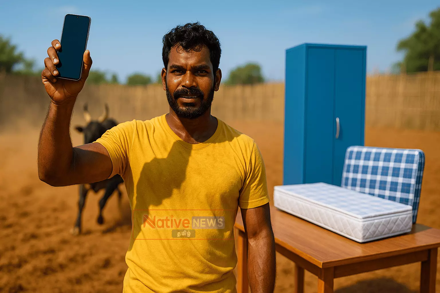 பவித்திரம் ஜல்லிக்கட்டில் காளைகளை அடக்கிய வீரர்களுக்கு பரிசு மழை பவித்திரம் ஜல்லிக்கட்டில் காளைகளை அடக்கிய வீரர்களுக்கு பரிசு மழை