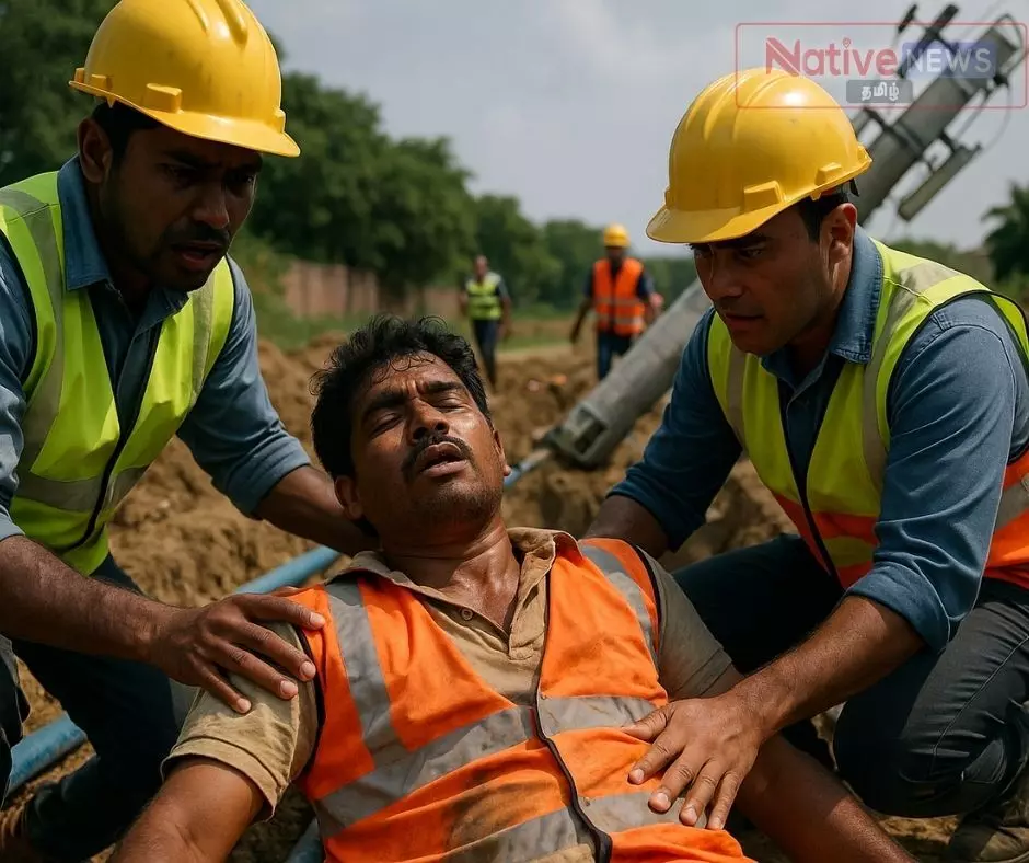 மொபைல் கம்பம் விழுந்து சேலத்தில் தொழிலாளர் மரணம் மொபைல் கம்பம் விழுந்து சேலத்தில் தொழிலாளர் மரணம்
