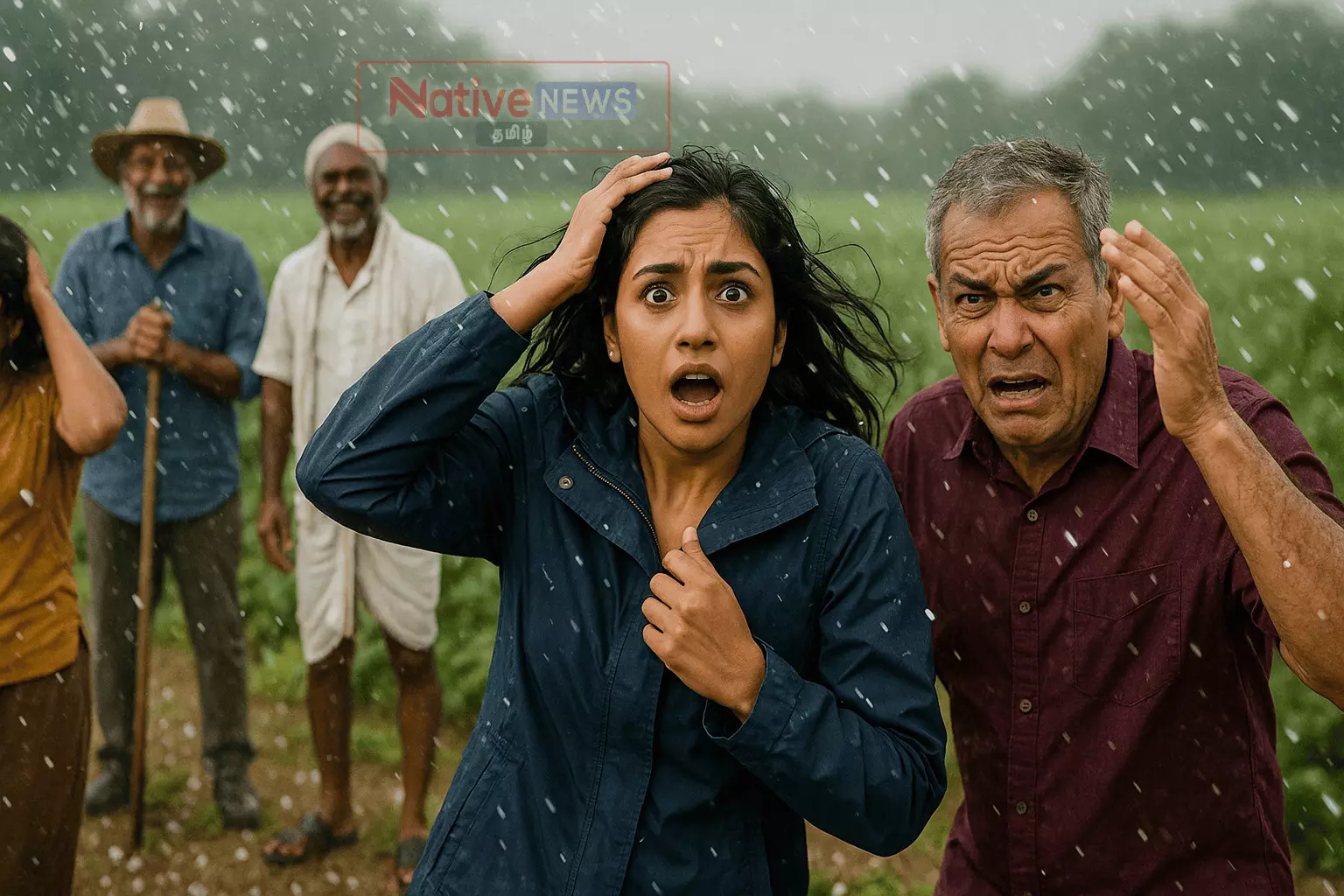 ஆலங்கட்டி மழையால் மக்கள் ஆச்சரியம், விவசாயிகள் மகிழ்ச்சி ஆலங்கட்டி மழையால் மக்கள் ஆச்சரியம், விவசாயிகள் மகிழ்ச்சி