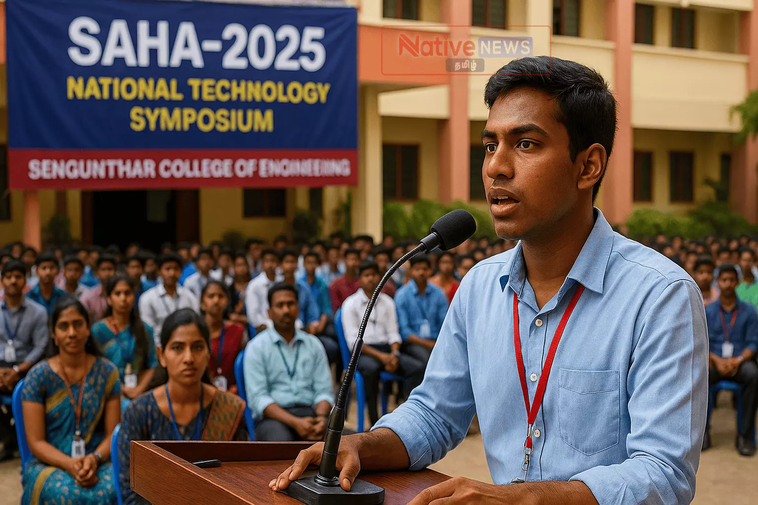 செங்குந்தர் பொறியியல் கல்லூரியில் ‘சாஹா–2025’ தேசிய தொழில்நுட்ப கருத்தரங்க விழா செங்குந்தர் பொறியியல் கல்லூரியில் ‘சாஹா–2025’ தேசிய தொழில்நுட்ப கருத்தரங்க விழா