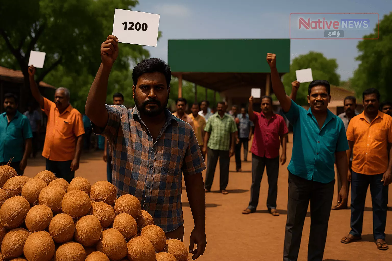 வெங்கமேடு சந்தையில் தேங்காய் பருப்பு விற்பனை கொடிகட்டியது வெங்கமேடு சந்தையில் தேங்காய் பருப்பு விற்பனை கொடிகட்டியது