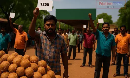 வெங்கமேடு சந்தையில் தேங்காய் பருப்பு விற்பனை கொடிகட்டியது