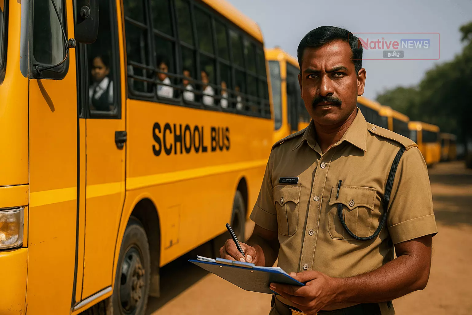 திருச்செங்கோட்டில் 410 பள்ளி வாகனங்கள் திடீர் ஆய்வு திருச்செங்கோட்டில் 410 பள்ளி வாகனங்கள் திடீர் ஆய்வு