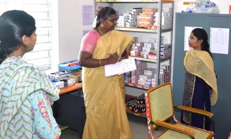 போதுப்பட்டி மக்கள் நலவாழ்வு மையம்    நாமக்கல் கலெக்டர் திடீர் ஆய்வு