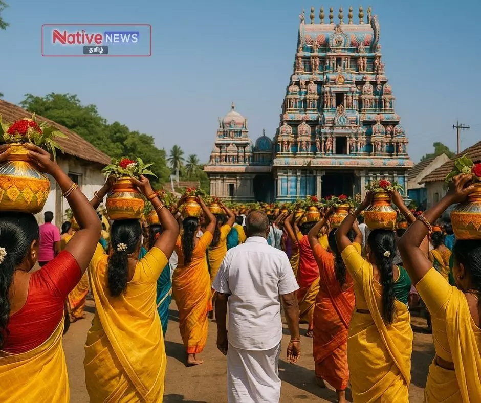 சித்ரா பவுர்ணமி திருவிழா – மேளதாளம் முழங்க, பக்தர்கள் கொண்டாட்டம்! அங்காளம்மனுக்கு தீர்த்தக்குட ஊர்வலம் சித்ரா பவுர்ணமி திருவிழா – மேளதாளம் முழங்க, பக்தர்கள் கொண்டாட்டம்! அங்காளம்மனுக்கு தீர்த்தக்குட ஊர்வலம்