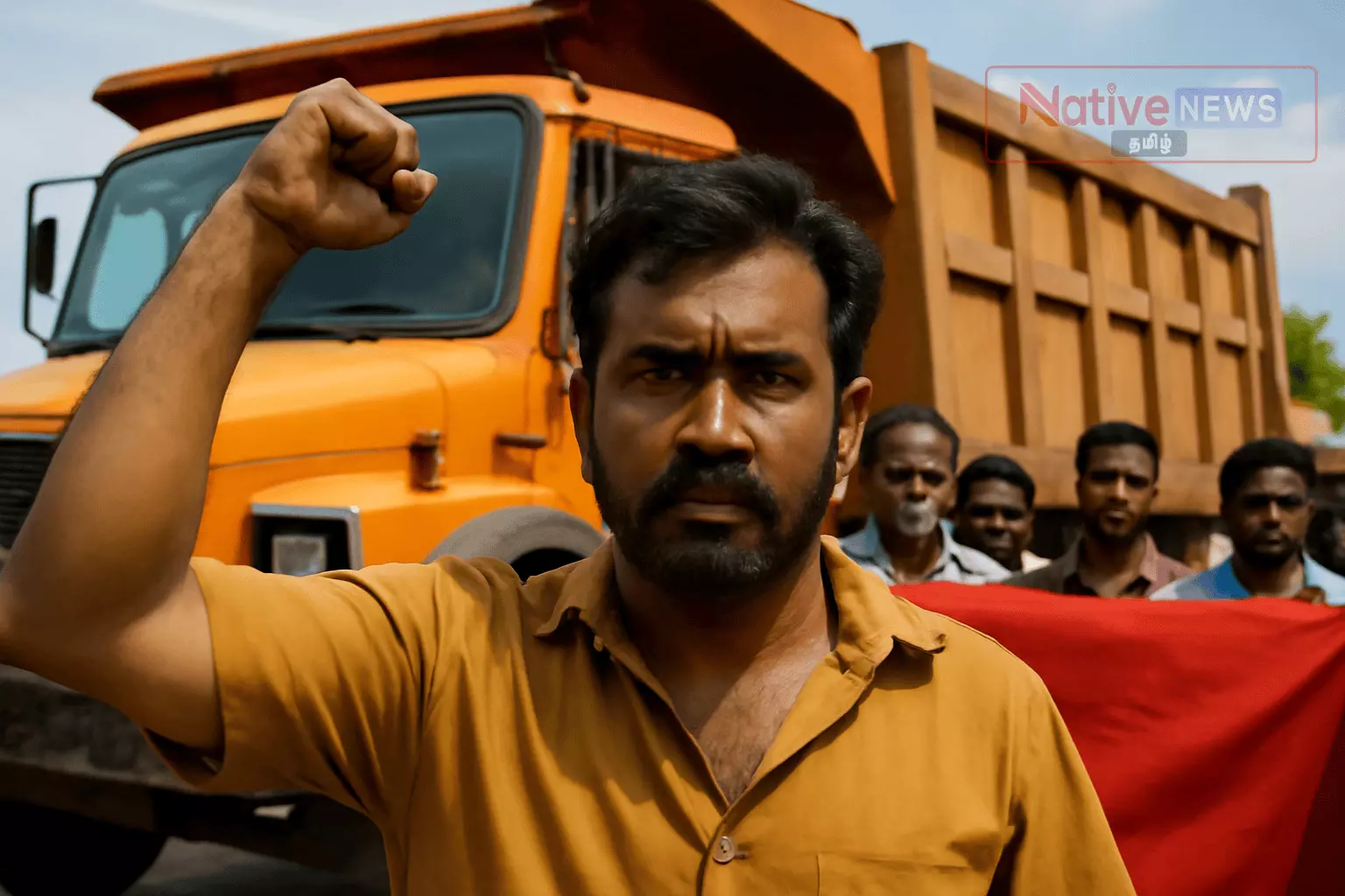 மணல் தட்டுப்பாடுக்கு எதிராக லாரிகள் தொடர் போராட்டம் அறிவிப்பு மணல் தட்டுப்பாடுக்கு எதிராக லாரிகள் தொடர் போராட்டம் அறிவிப்பு