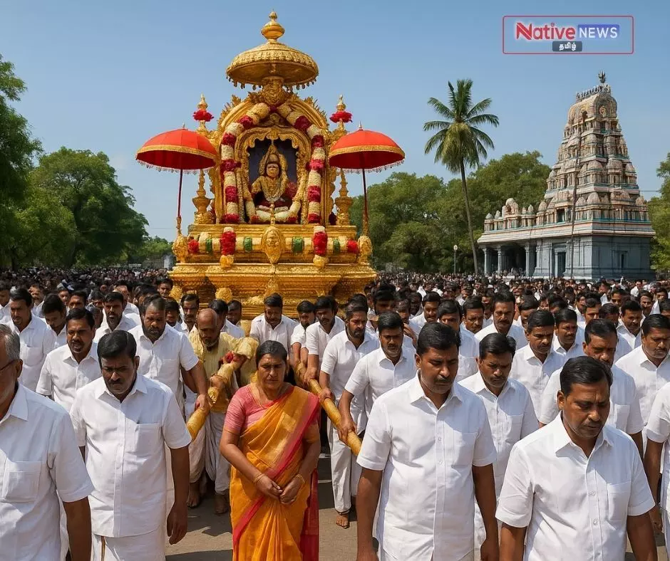 இ.பி.எஸ். பிறந்தநாள் விழாவில், திண்டலில் தங்கத்தேர் வழிபாடு! அ.தி.மு.க.வினர் பக்திபூர்வ கொண்டாட்டம்! இ.பி.எஸ். பிறந்தநாள் விழாவில், திண்டலில் தங்கத்தேர் வழிபாடு! அ.தி.மு.க.வினர் பக்திபூர்வ கொண்டாட்டம்!