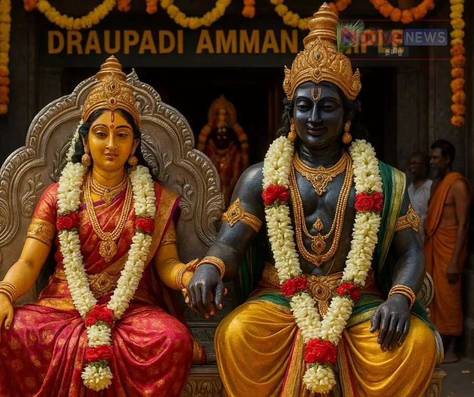 திரவுபதி அம்மன் கோவிலில் திருக்கல்யாணம் விழா திரவுபதி அம்மன் கோவிலில் திருக்கல்யாணம் விழா