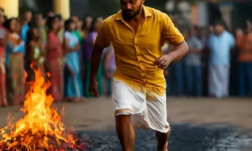 மஞ்சினி புத்துமாரியம்மன் கோவிலில் தீமிதித்து நேர்த்திக்கடன் செலுத்திய பக்தர்கள்