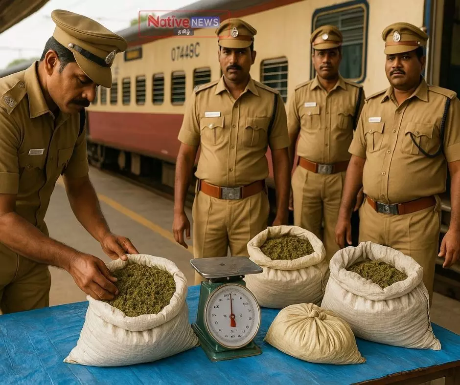 ரயிலில் ரகசியமாக கஞ்சா கடத்தல் –ரோட்டில் போலீசாரின் அதிரடி சோதனை! ரயிலில் ரகசியமாக கஞ்சா கடத்தல் –ரோட்டில் போலீசாரின் அதிரடி சோதனை!