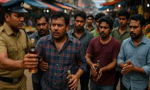 வாரச்சந்தையில் மது அருந்திய 8 நபர்களால் பரபரப்பு வாரச்சந்தையில் மது அருந்திய 8 நபர்களால் பரபரப்பு