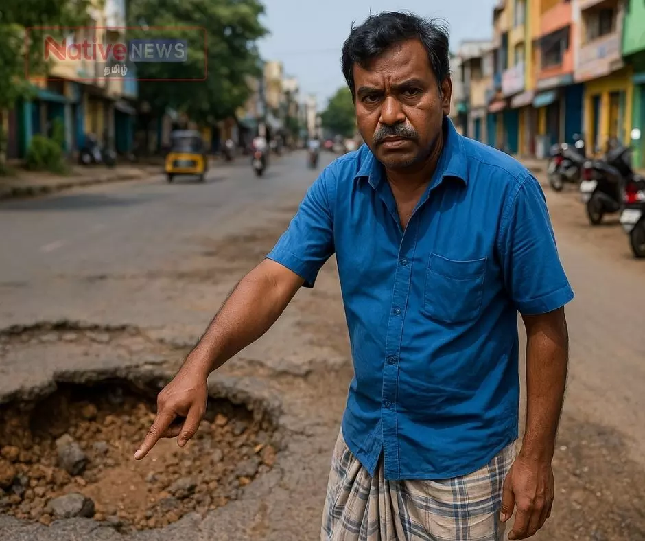 குழியால் குலைந்த சாலை - பொதுமக்கள் கோரிக்கை குழியால் குலைந்த சாலை - பொதுமக்கள் கோரிக்கை