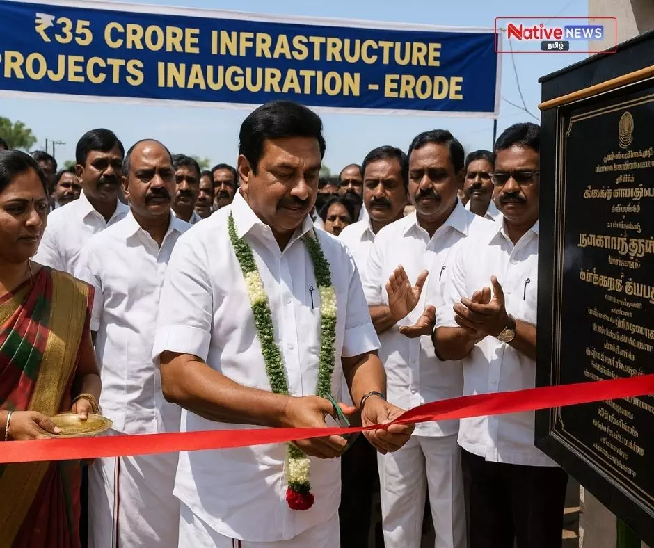 ஈரோட்டில், ரூ.35 கோடி திட்டங்களை தொடங்கிய அமைச்சர் - மக்களுக்கு நேரடி நன்மை ஈரோட்டில், ரூ.35 கோடி திட்டங்களை தொடங்கிய அமைச்சர் - மக்களுக்கு நேரடி நன்மை