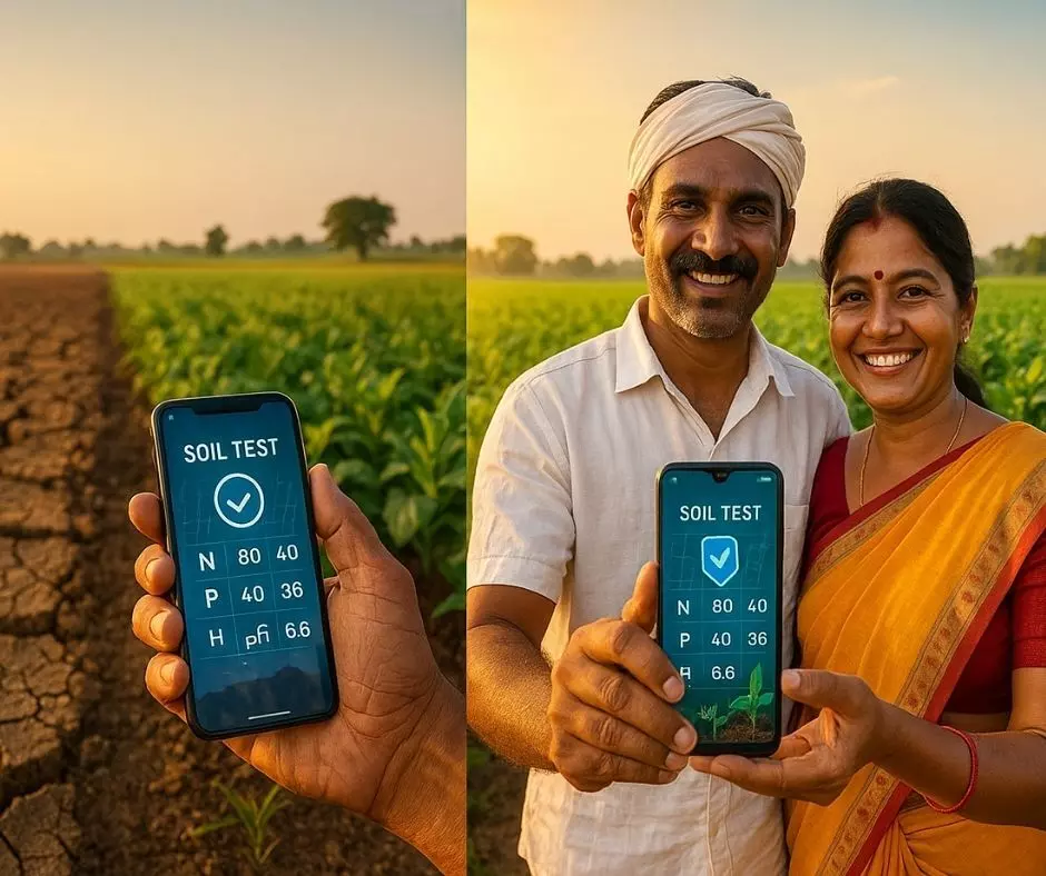 மண் பரிசோதனை செலவு ₹5000 இருந்து ₹50 ஆனது எப்படி? AI-யின் அதிசயம் தமிழ்நாடு விவசாயிகளுக்கு! மண் பரிசோதனை செலவு ₹5000 இருந்து ₹50 ஆனது எப்படி? AI-யின் அதிசயம் தமிழ்நாடு விவசாயிகளுக்கு!