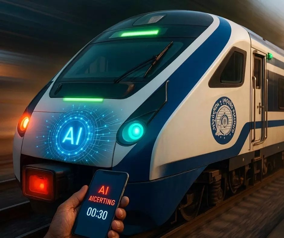 விபத்து தடுக்கும், சரியான நேரத்தில் வரும் AI ரயில்கள் - இந்திய ரயில்வேயில் புதிய சகாப்தம்! விபத்து தடுக்கும், சரியான நேரத்தில் வரும் AI ரயில்கள் - இந்திய ரயில்வேயில் புதிய சகாப்தம்!