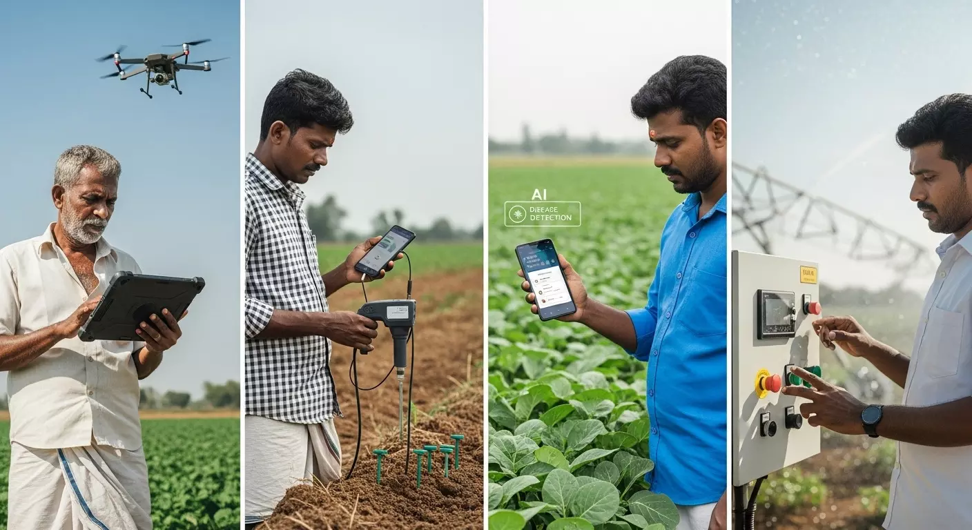 விவசாயத்தில் AI செயற்கை நுண்ணறிவின் வரவேற்பு: இயற்கை வளங்களை பாதுகாக்கும் புதிய வழிகள்! விவசாயத்தில் AI செயற்கை நுண்ணறிவின் வரவேற்பு: இயற்கை வளங்களை பாதுகாக்கும் புதிய வழிகள்!